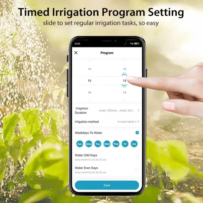 Tuya Smart Life App Remote Control Irrigation Timer 2.4G & 5G WiFi 16 Channel Sprinkler Controller for Garden Green House