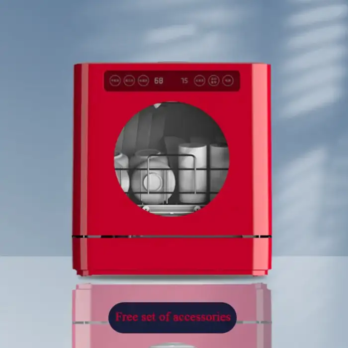 Home Countertop Kitchen Household 6L Water Consumption Machine Small Dish Washer