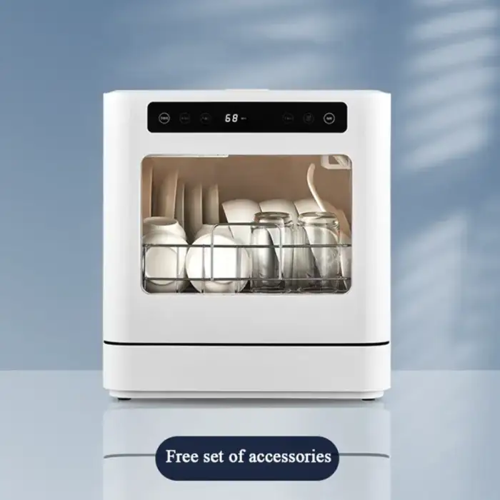 Home Countertop Kitchen Household 6L Water Consumption Machine Small Dish Washer