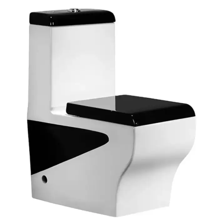 Modern Ceramic Toilet – Luxury Black & White Design