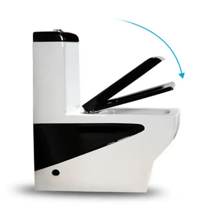 Modern Ceramic Toilet – Luxury Black & White Design