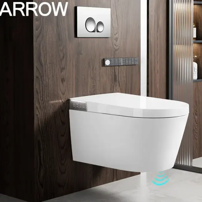 Arrow Ceramic Toilet Sanitary Luxury Toilet Modern Washdown One Piece Wall-Hung Smart Toilet