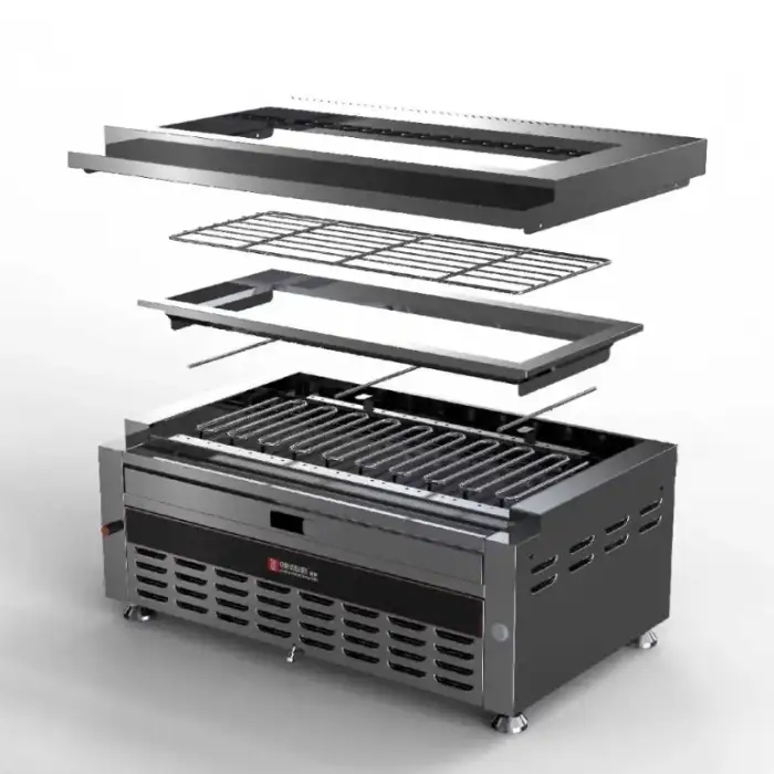 Countertop Restaurant Smokeless Rapid Heating BBQ Grill