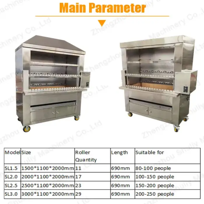 Rotating Brazilian Grill for Restaurant Barbecue Grilled Meat