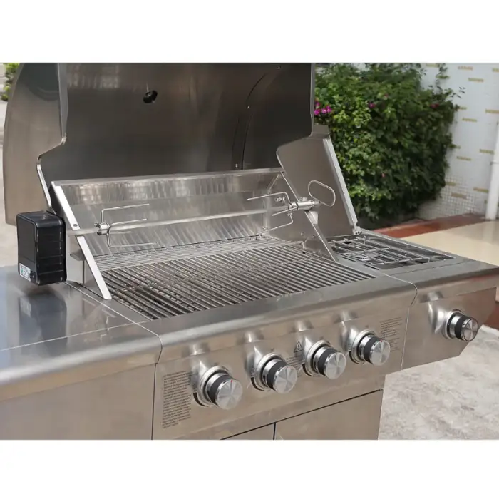 JN410 Outdoor Portable gas barbecue grill 4 main burners gas Stainless Steel Outdoor kitchen cabinet BBQ Waterproof