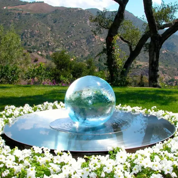 BringFine Garden Decoration Stainless Steel Fountain with Acrylic Sphere