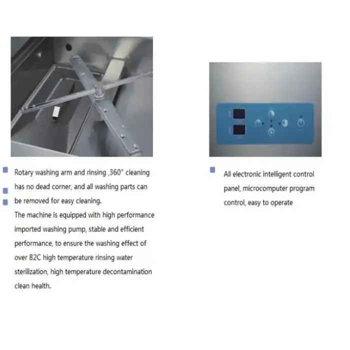 Fully automatic ultrasonic dishwasher customizable in size for restaurant cafeteria dishwashers