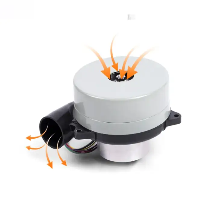 High Air Flow 130m3 per hr Vacuum Cleaner with Side Channel Blower Plastic Blade Standing Mount and Supported