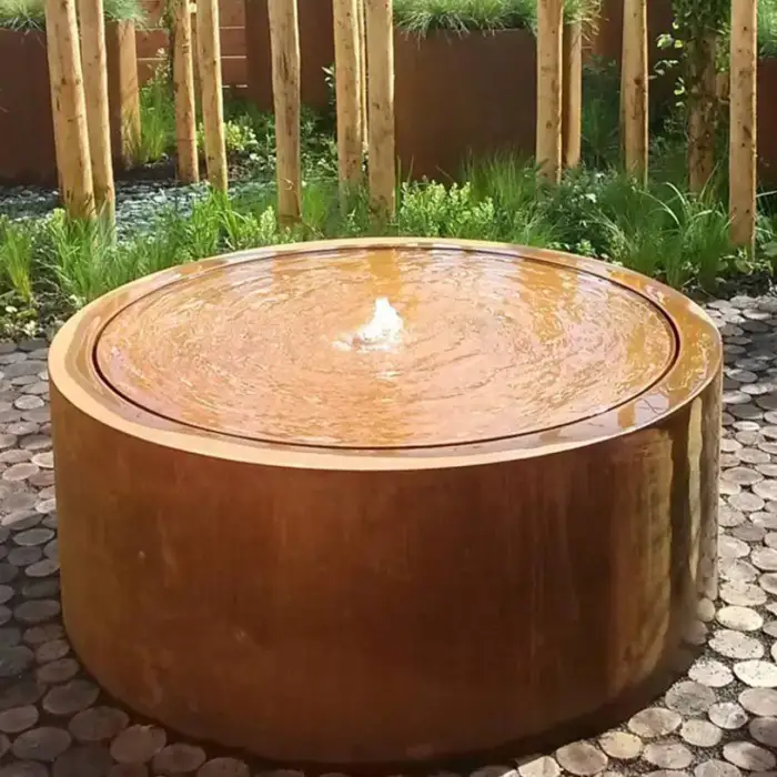 Corden Steel Round Fountain Garden Products for Garden Park Decoration