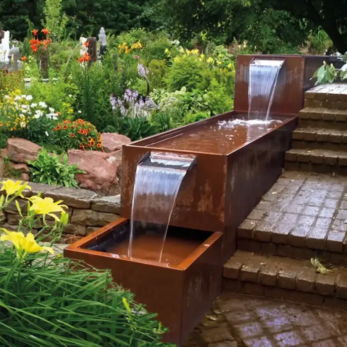 Home Decor Garden Waterfall - Outdoor Corten Steel Water Fountain