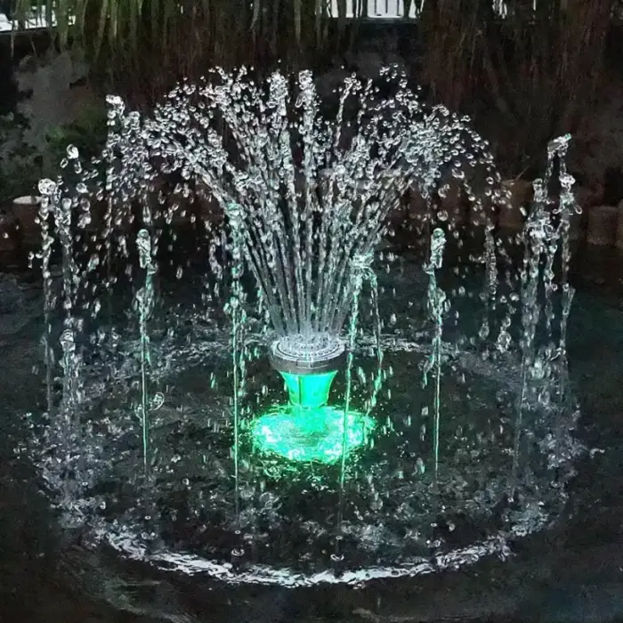 Garden Fountain - Submersible Fountain Pump with LED Light, Angel Water Fountain Outdoor