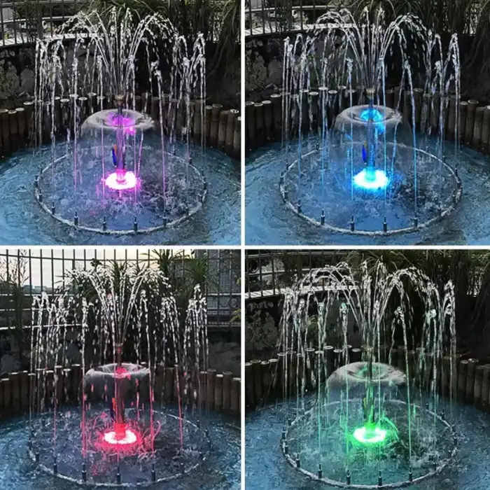 Garden Fountain - Submersible Fountain Pump with LED Light, Angel Water Fountain Outdoor