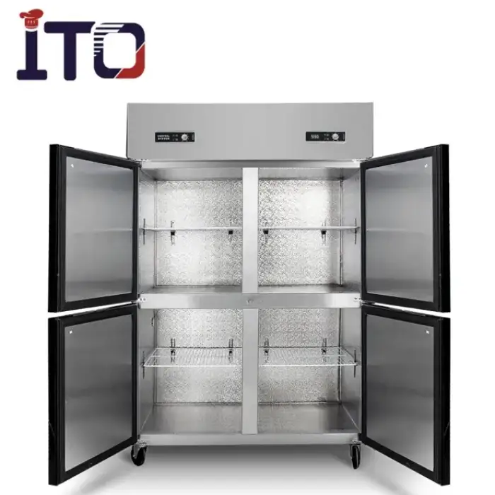 1500L Deep Freezer  4 Door Stainless Steel Upright