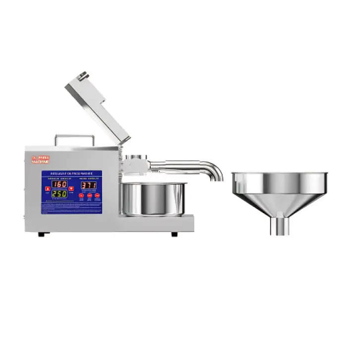 K39 Oil Press Machine Commercial Stainless Steel Temperature Control Peanut Squeeze Almond Sesame Sunflower Extractor