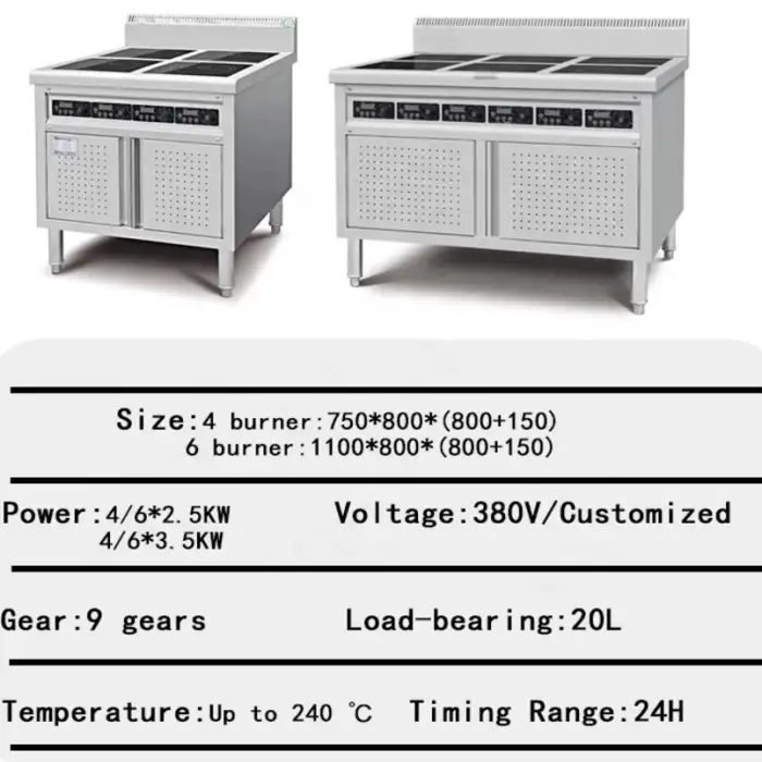 3.5kw Restaurant Induction Stove Kitchen Electric Cooking