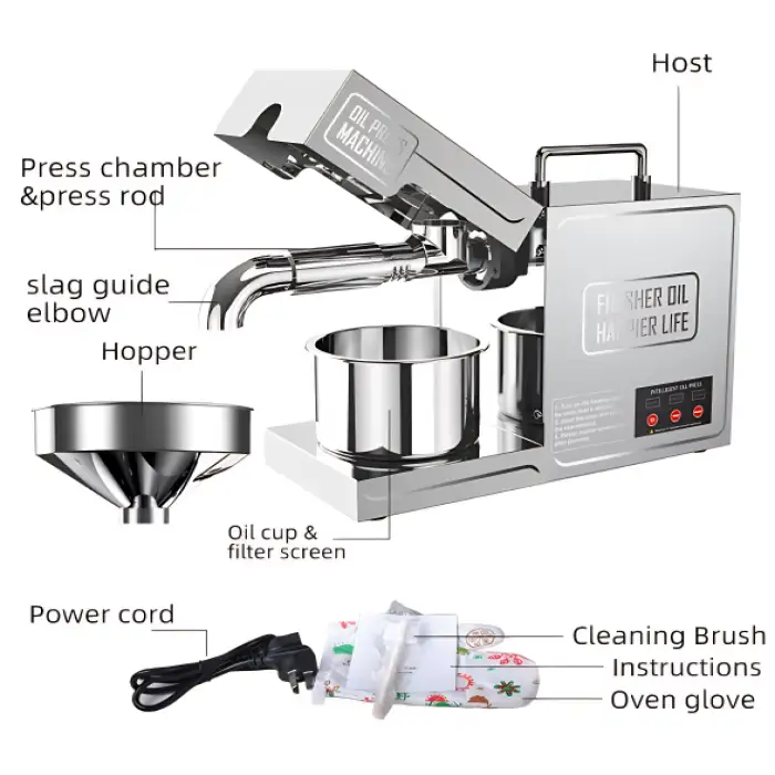 B03 Oil Press Machine 820W Compact and Efficient for Home Use