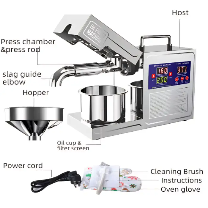 B03S Oil Press Machine 820W Compact and Efficient for Home Use