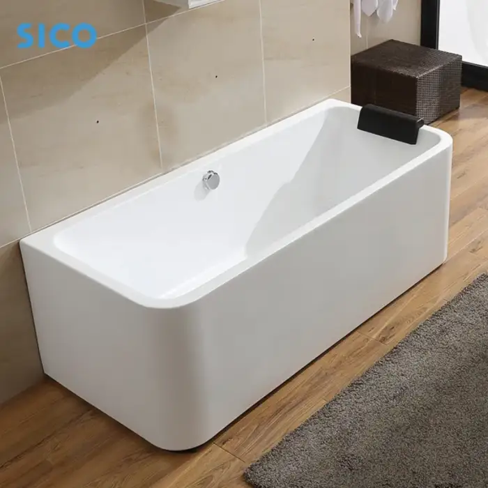 Acrylic Indoor Luxury Jacuzzier Whirlpool Freestanding Surfing Massage Spa Bathtub With Led Color Light