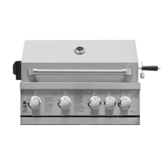 Stainless Steel 4-Burner Natural Gas Grill with Rotisserie Kit