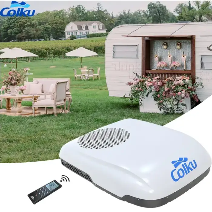 Roof top caravan air-conditioned caravan accessories stong cooling Cooling capacity with Atmosphere light