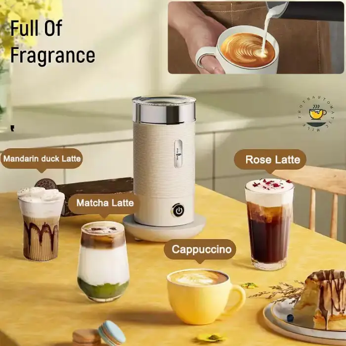 Stainless Steel Automatic Electric Portable Coffee Foam Maker Mini Steam Kitchen Italian Coffee Milk Frother Warmer