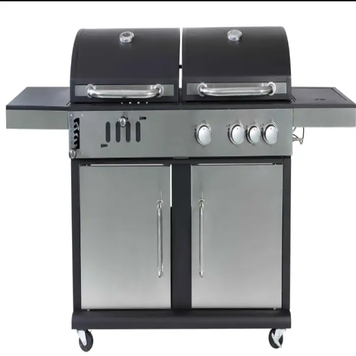 GRACE Outdoor Courtyard BBQ Charcoal Grill Stainless Steel Gas Grill Stove