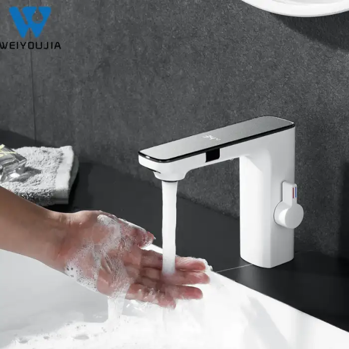 Sensor Touchless Smart Digital Bathroom Faucet for Sin