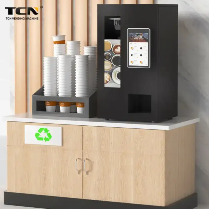 Instant Bean To Cup Coffee Desktop Coffee Vending Machine