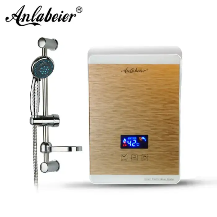 Portable Tankless Electric Shower Instantaneous Hot Water Heater