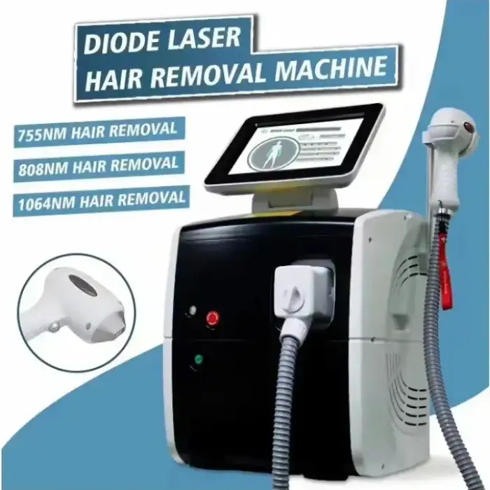 Diode Laser Machine 755 808 1064 Triple Wave Portable Laser Hair Removal Painless 808 Diode Laser