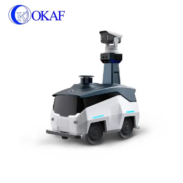 OKAF Remotely Controlled AI Security Autonomous Patrol Robot