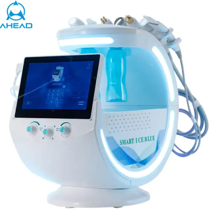 Spa Beauty Hydro Aqua Bubble Jet Peel Facial Deep Cleansing Machine Ultrasonic Beauty Massager Equipment CE Approved 7 in 1 1MHZ