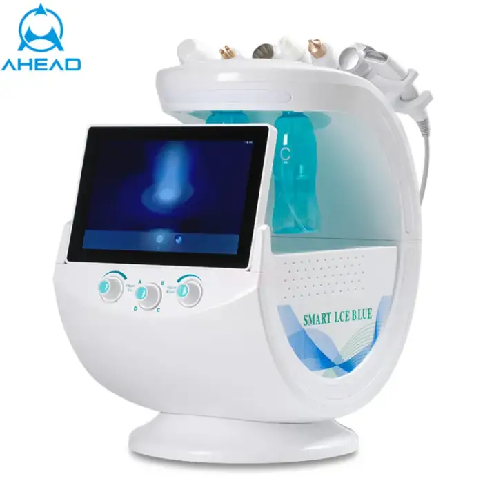 Spa Beauty Hydro Aqua Bubble Jet Peel Facial Deep Cleansing Machine Ultrasonic Beauty Massager Equipment CE Approved 7 in 1 1MHZ