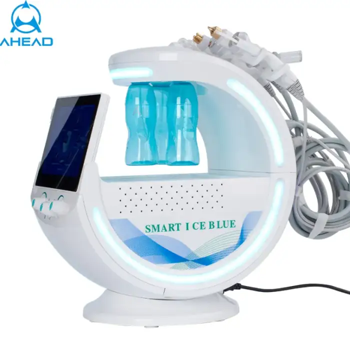 Spa Beauty Hydro Aqua Bubble Jet Peel Facial Deep Cleansing Machine Ultrasonic Beauty Massager Equipment CE Approved 7 in 1 1MHZ