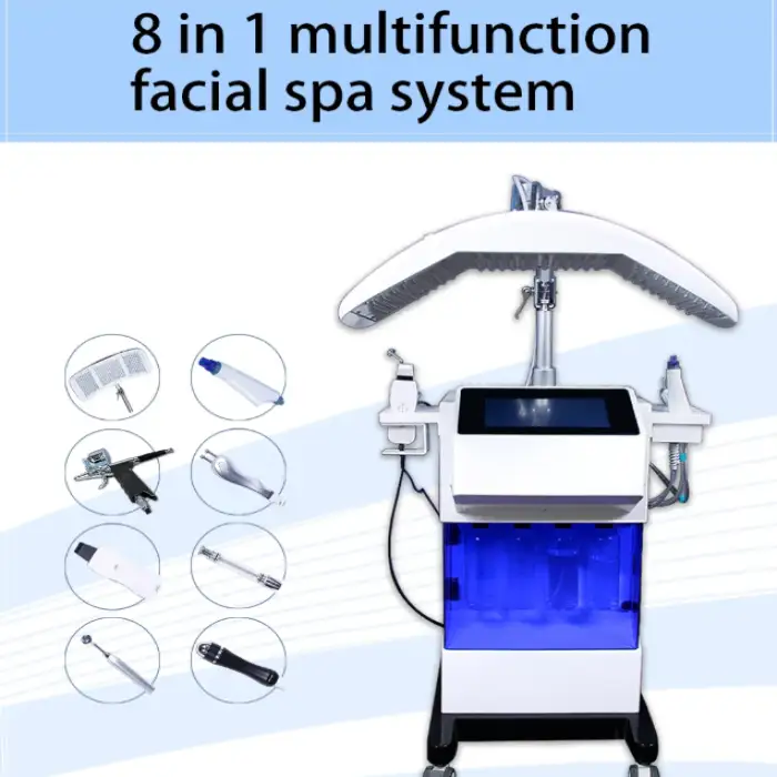 Multifunctional Bio RF Facial Lifting Machine : Water Oxygen Jet Aqua Peel with LED Light