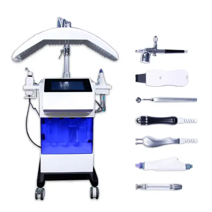 Multifunctional Bio RF Facial Lifting Machine : Water Oxygen Jet Aqua Peel with LED Light