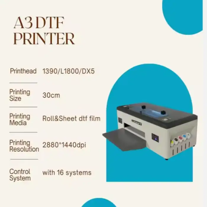 Erasmart Digital A3 Inkjet T-Shirt Printing Machine Heat Transfer PET Film DTF Printer