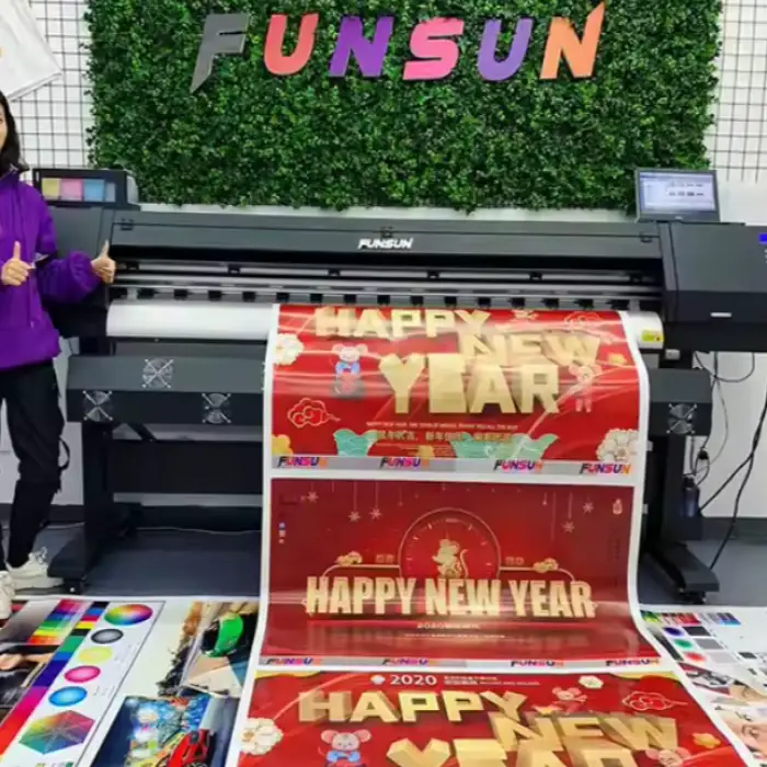 Funsun large format eco solvent digital  printer  indoor and outdoor canvas printing machine