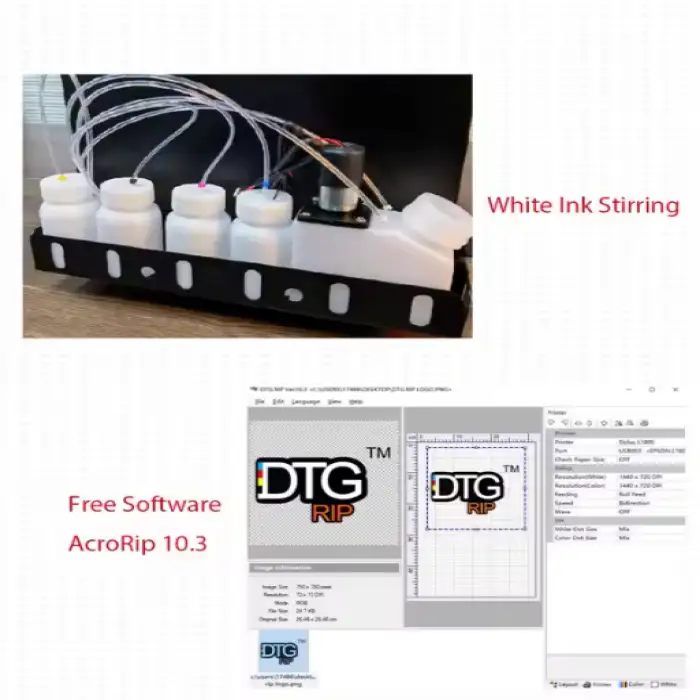 Full Automatic DTG DTF Textile Printer for Heat Transfer and Foil Stamping on T-shirts, Hoodies, and Jeans