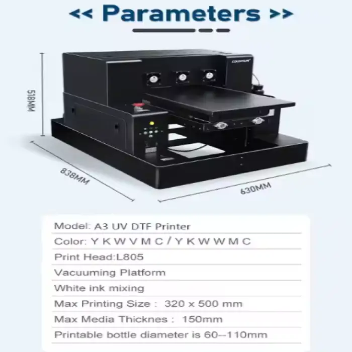 A4 UV DTF Printer for Wood, Metal, Glass, and More