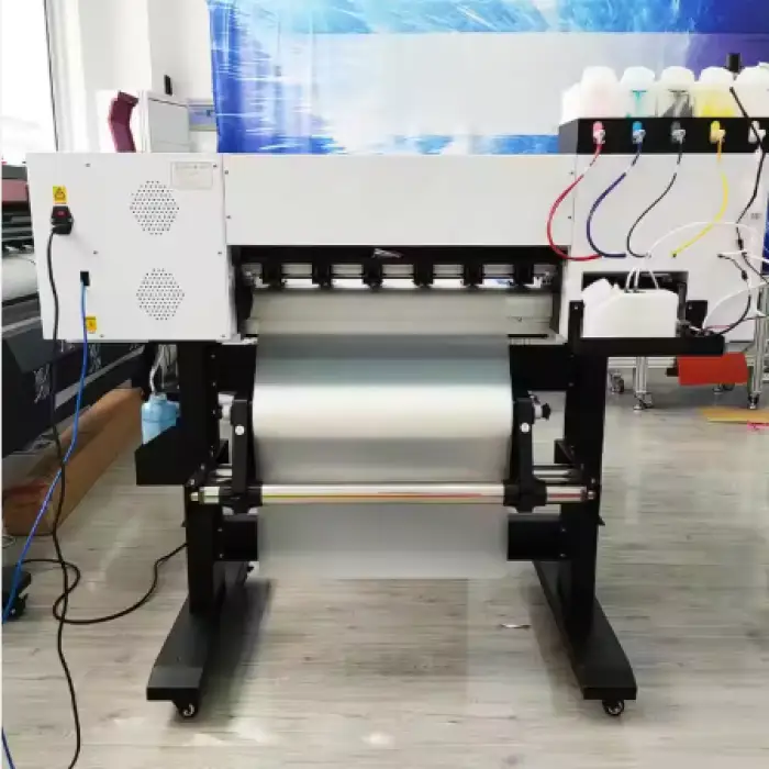 Funsun FS-600 Tshirt Canvas Printing Machine PET Film DTF Printer 60cm with Shaking Powder Machine and Double DX6 Heads