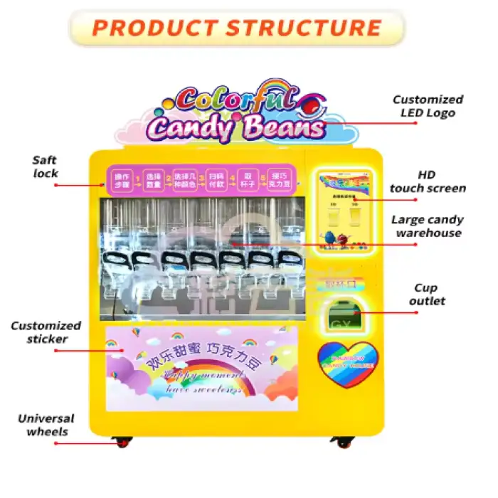 SKINEAT Candy Beans and Snack Vending Machine