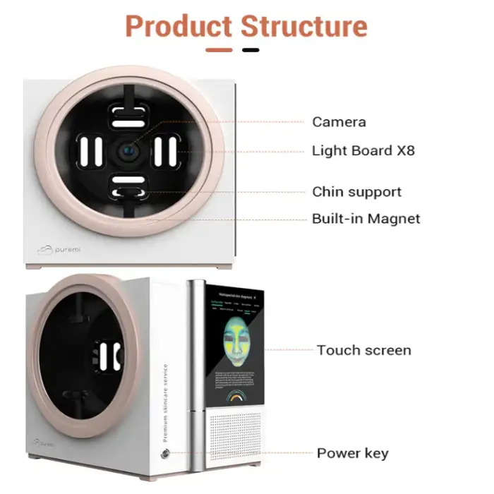 Professional Salon Use Digital Skin Analyzer Automatic Portable Screen Facial Skin Analyzer Machine