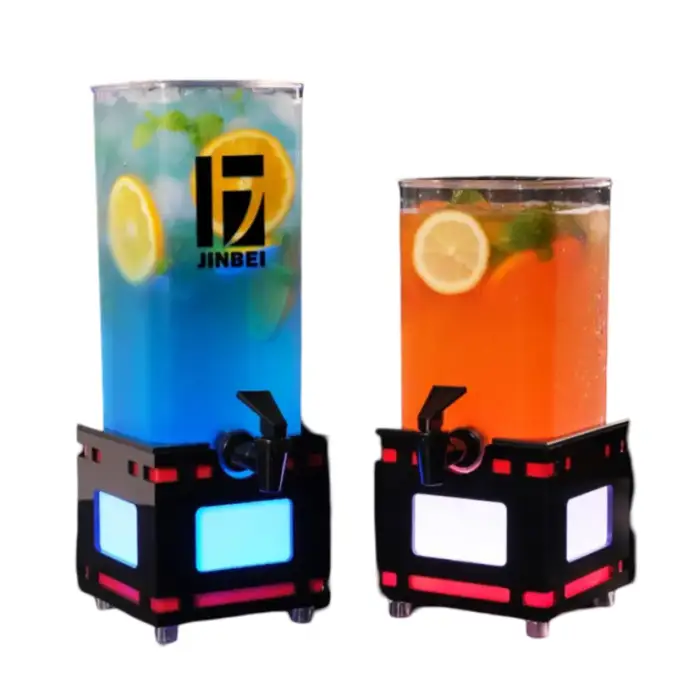 Portable 2L 3L Lighted Beer Tower Dispenser Party Lighted Beer Whiskey Glass Drink Dispenser