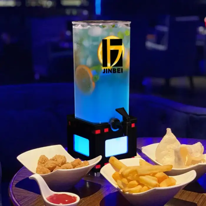 Portable 2L 3L Lighted Beer Tower Dispenser Party Lighted Beer Whiskey Glass Drink Dispenser