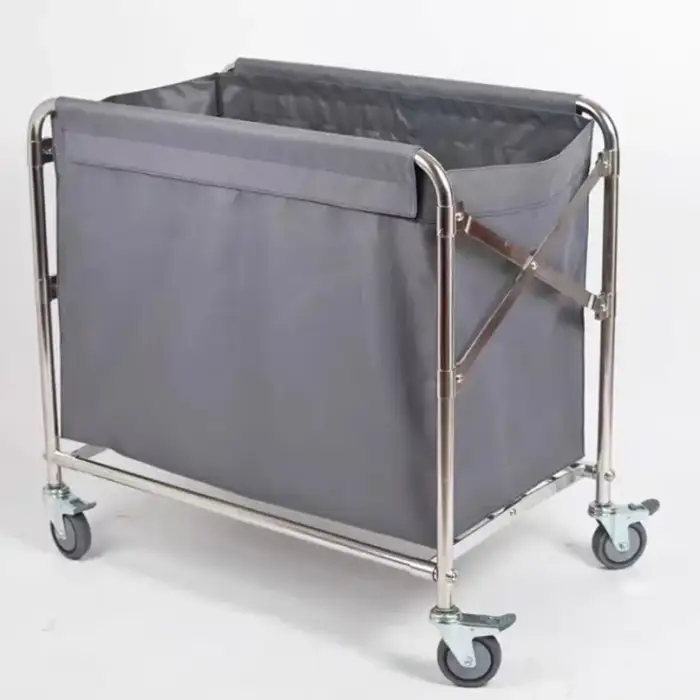 Heavy Duty Laundry Sorter Hotel Hospital Cleaning Housekeeping Laundry Cart Linen Trolley