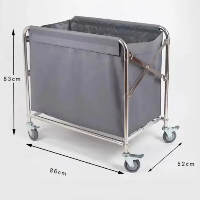 Heavy Duty Laundry Sorter Hotel Hospital Cleaning Housekeeping Laundry Cart Linen Trolley