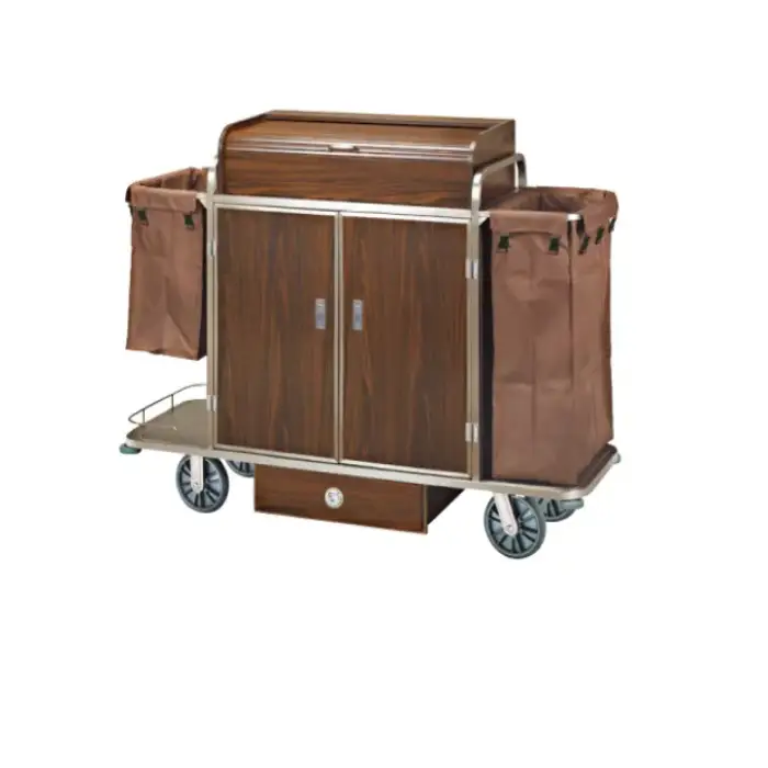 Housekeeping Trolley Cart Laundry Service Stainless Steel Eliya  Hotel Linen Hotel Lobby Hotel Furniture Carton Box