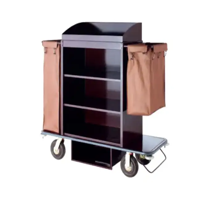 Housekeeping Trolley Cart Laundry Service Stainless Steel Eliya  Hotel Linen Hotel Lobby Hotel Furniture Carton Box