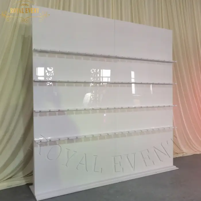 Wine Glass Display Rack Wedding Event Backdrop Champagne Holder Wall Bar Wine Shelf For Wedding Events